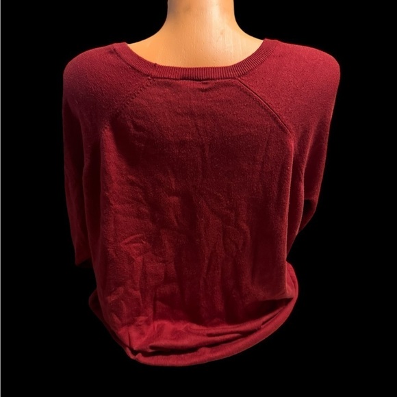 Torrid Women's Plus Size 2X Cranberry Red Pullover Sweater Round Neck Holiday - Picture 8 of 9